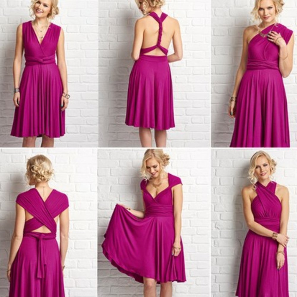 ELAN Multiple Convertible Infinity Dress in BLACK